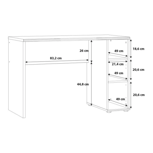 Biurko 110x50 cm z szafką NIKO Dąb Artisan